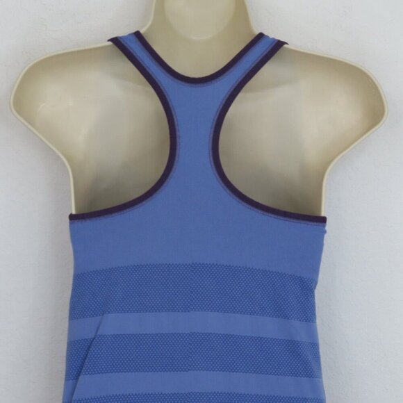 Nike Women Medium Tank Top Dri Fit Racerback Built In Bra Purple Blue Athletic - Picture 6 of 11